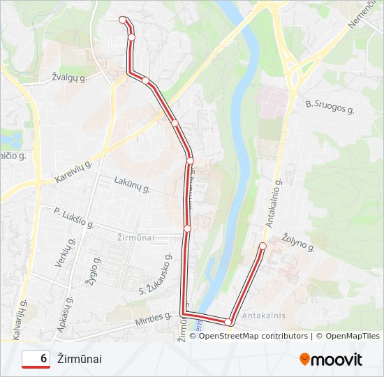 Троллейбус 6: карта маршрута