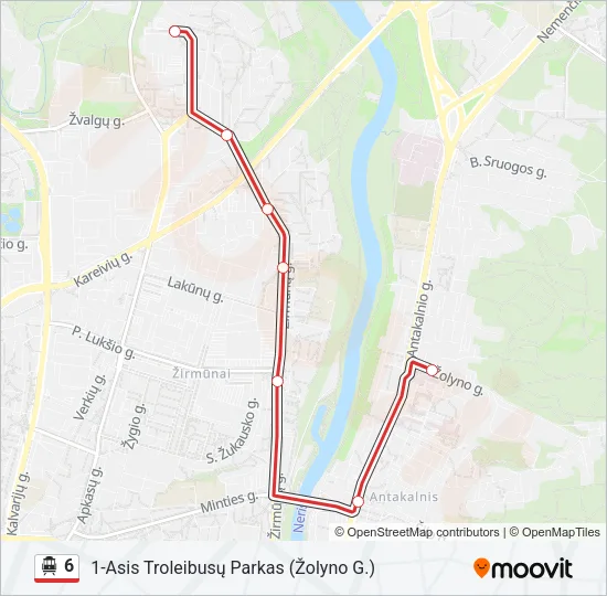 6 Trolleybus Line Map