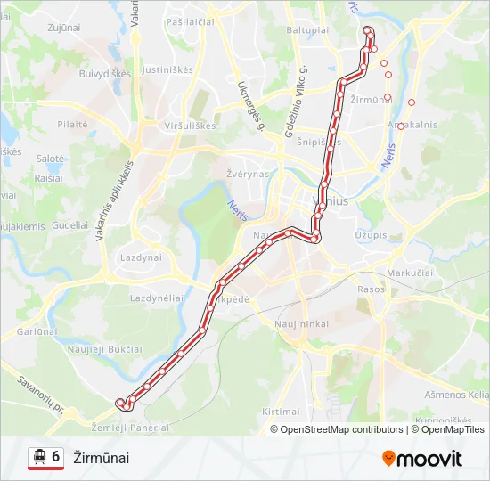 6 Trolleybus Line Map
