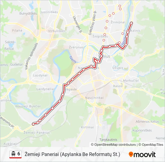 Троллейбус 6: карта маршрута
