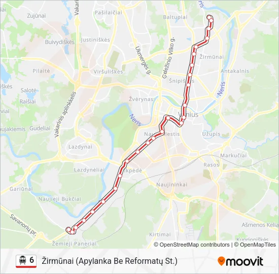 Троллейбус 6: карта маршрута