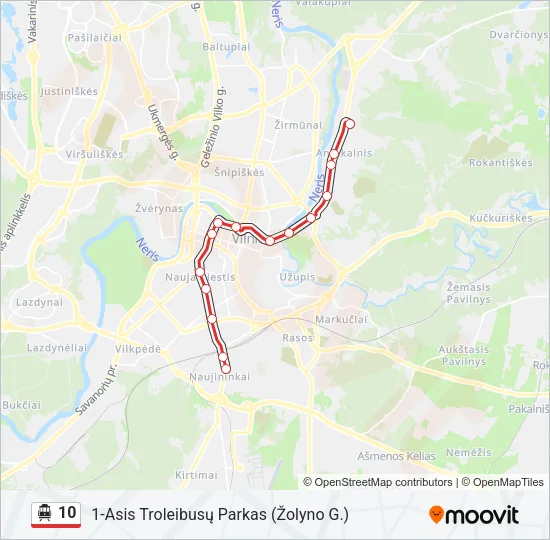 10 Trolleybus Line Map