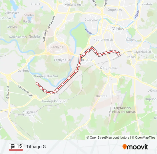 15 Trolleybus Line Map