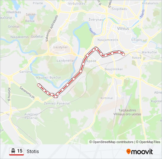 15 Trolleybus Line Map