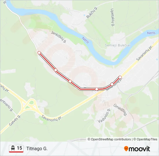 15 Trolleybus Line Map