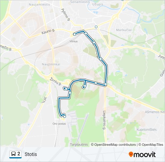 Автобус 2: карта маршрута