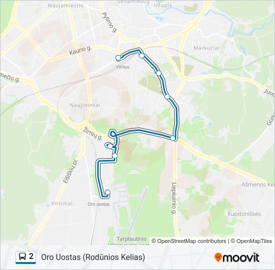 Автобус 2: карта маршрута
