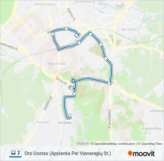2 Bus Line Map