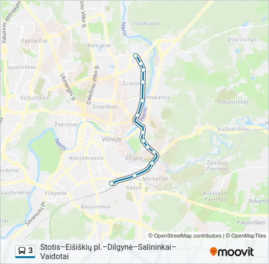 3 Bus Line Map