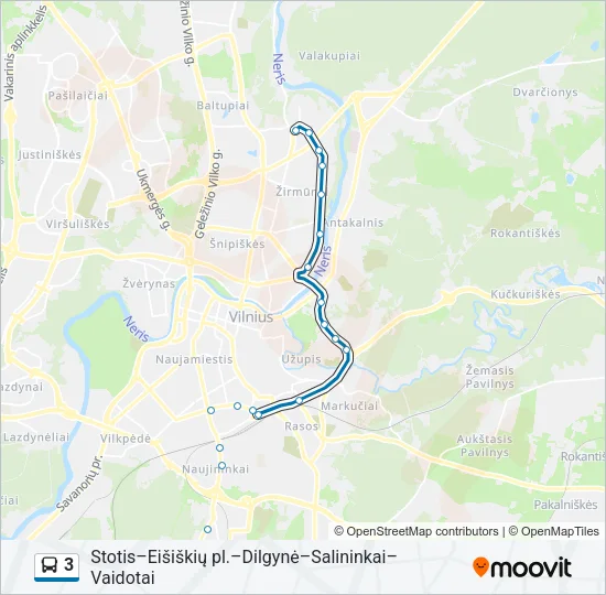 3 Bus Line Map