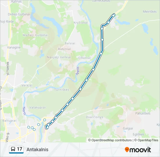 17 Bus Line Map