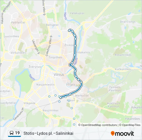 19 Bus Line Map