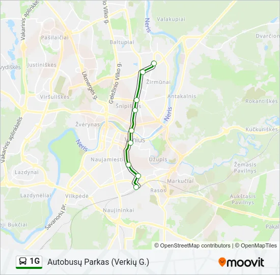 1G Bus Line Map