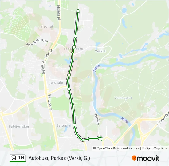 1G Bus Line Map