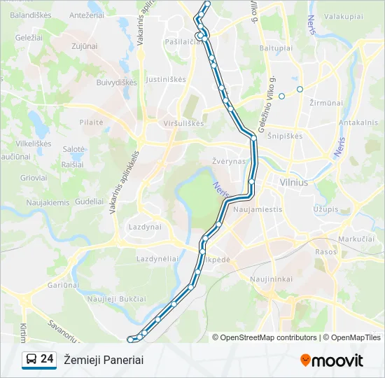 24 Bus Line Map