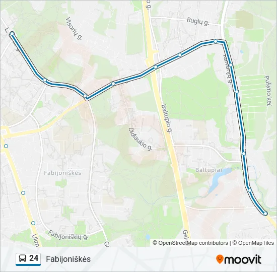24 Bus Line Map
