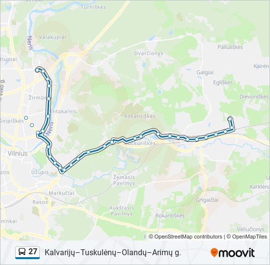 27 bus Line Map