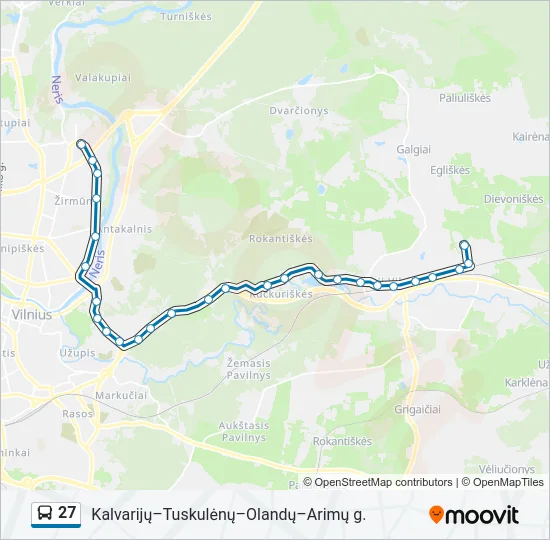 27 Bus Line Map