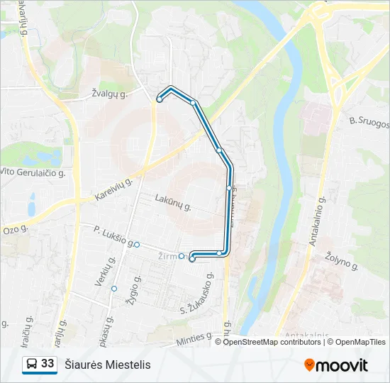 33 Bus Line Map
