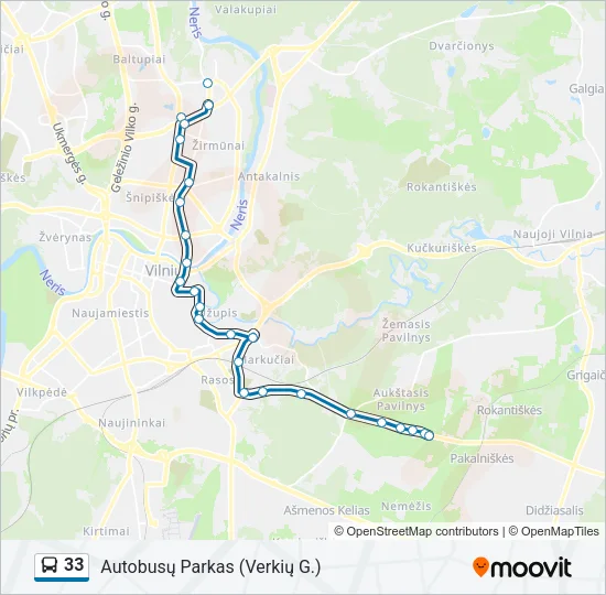33 Bus Line Map