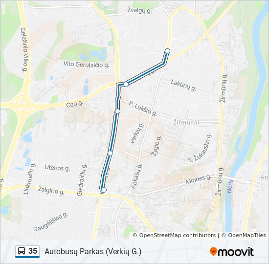 Vrijstelling Notitie kalmeren 35 Route: Schedules, Stops & Maps - Autobusų Parkas (Verkių G.) (Updated)