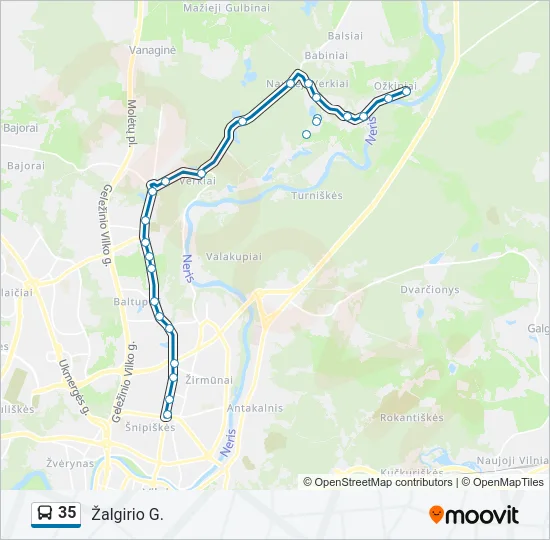 35 Bus Line Map
