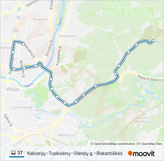 37 Bus Line Map