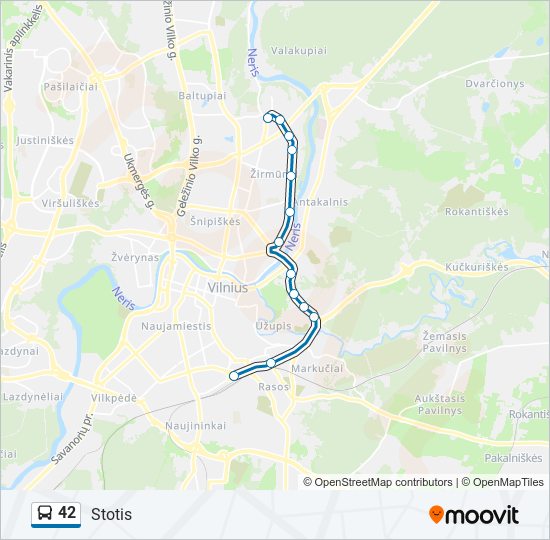 42 bus Line Map