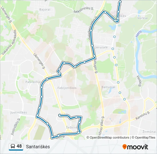 48 Bus Line Map
