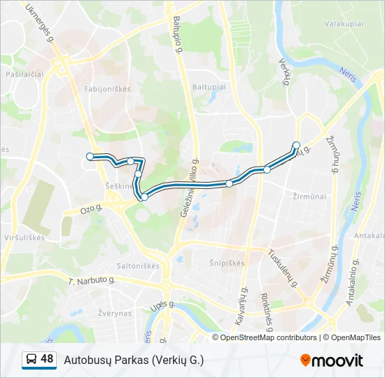48 Bus Line Map