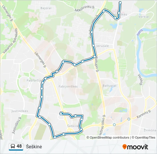 48 Bus Line Map