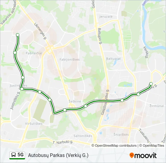 5G Bus Line Map