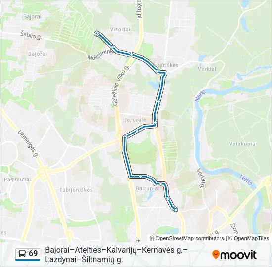 69 Bus Line Map