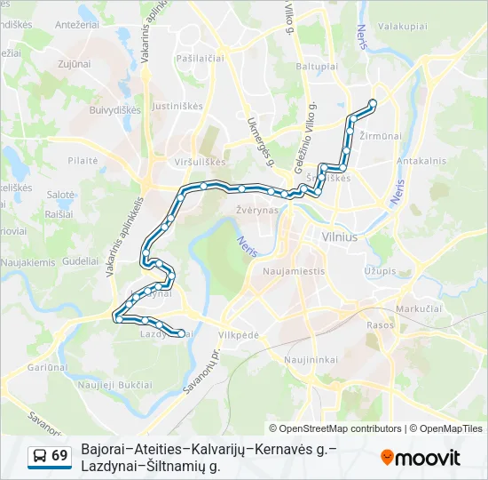 69 Bus Line Map