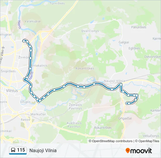 115 Bus Line Map