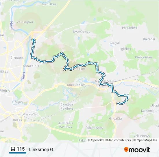 115 Bus Line Map