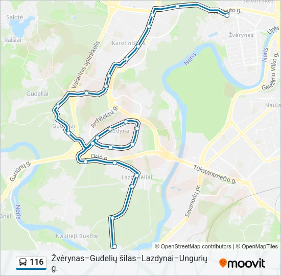 116 Bus Line Map
