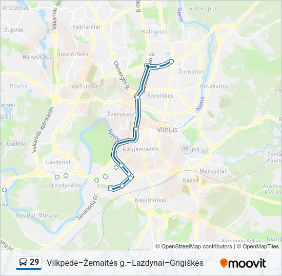 29 Bus Line Map