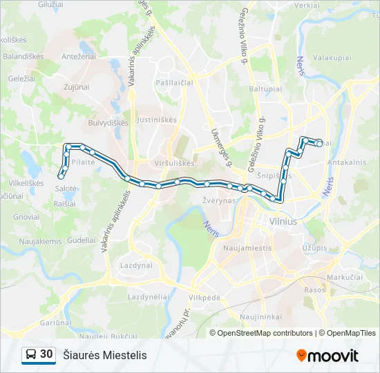 30 Bus Line Map
