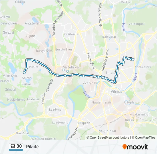 30 Bus Line Map