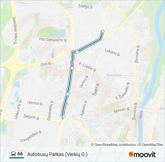 66 Bus Line Map