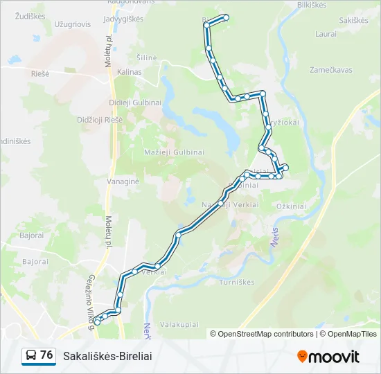 76 Bus Line Map