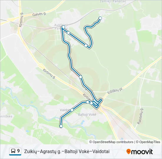 9 Bus Line Map