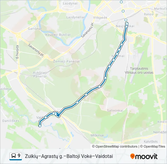 9 Bus Line Map