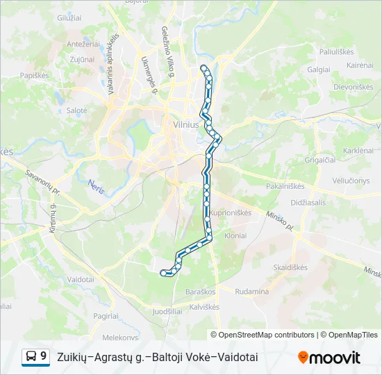 9 Bus Line Map