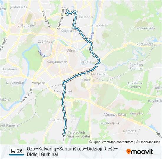 26 Bus Line Map