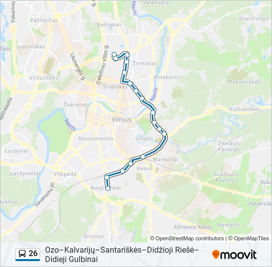 26 bus Line Map