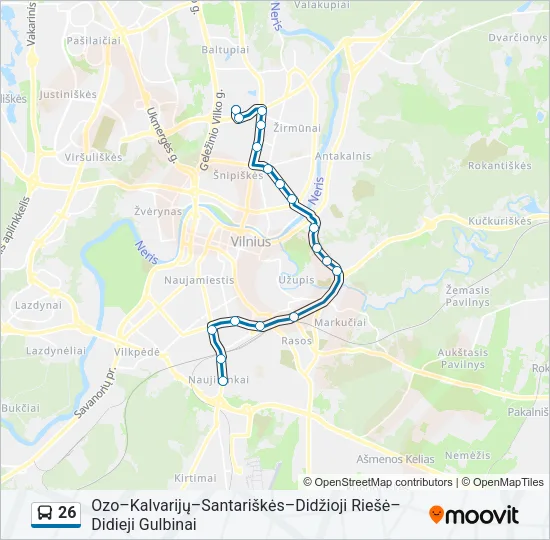 26 Bus Line Map