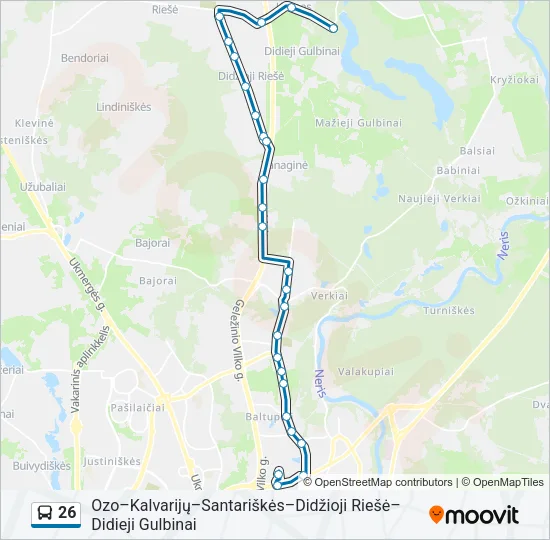 26 Bus Line Map