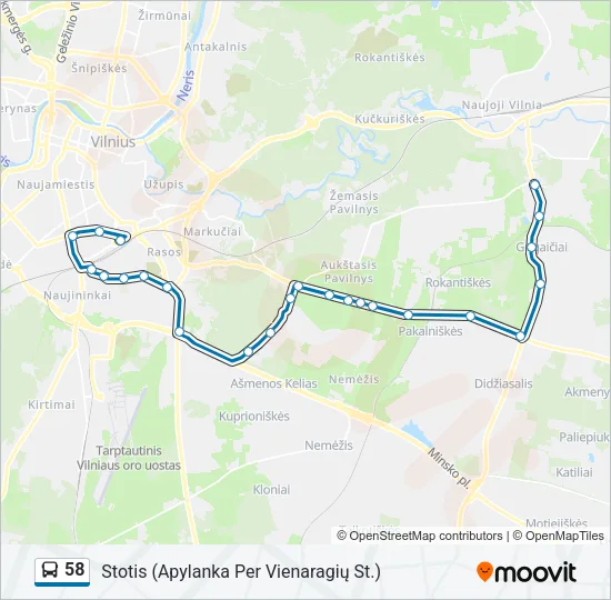 58 Bus Line Map